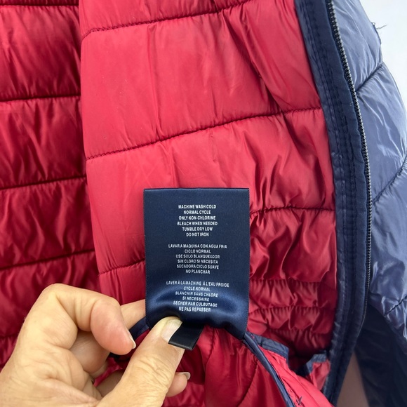 Tommy Hilfiger Men's Hooded Packable Puffer Coat Navy Blue XL See NOTES - Picture 8 of 12